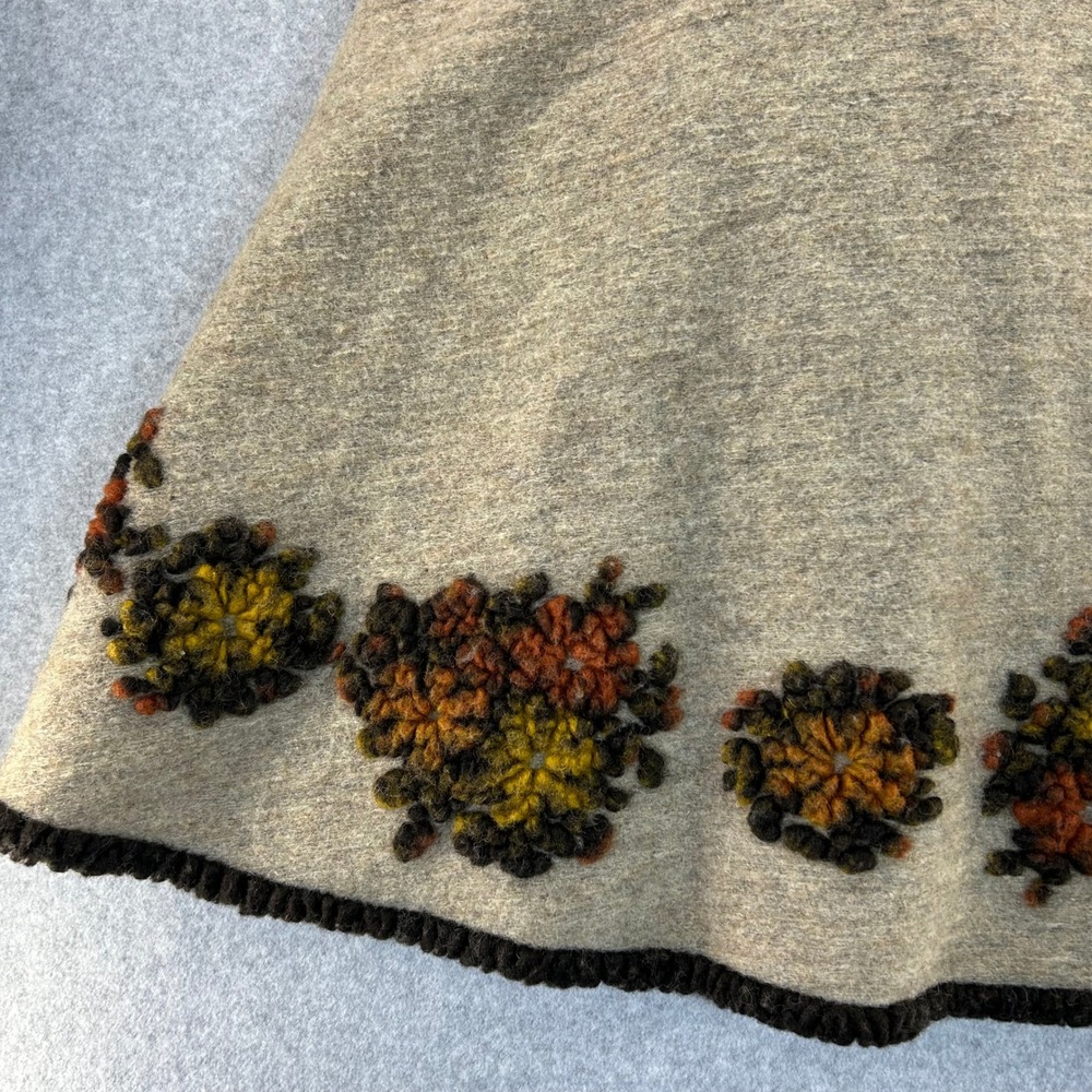Boho Floral‎ Knit Vest Brown Neutrals Sleeveless Open Front Cardigan Womens OS - Picture 10 of 15